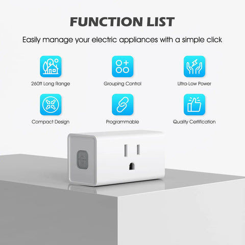 Four Outlet Remote Control Power Strip With One Remote 15A Wireless Light Switch For Household Appliances Long Range RF Up To 260 Feet Through Walls FCC Certified ETL Listed Plug And Play Convenience, white compact outlet switch