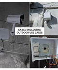 Outdoor Dustproof PP Plastic Junction Box Enclosure For Electronics Weatherproof Project Case installed on a wall
