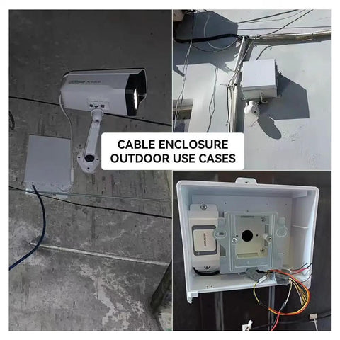 Outdoor Dustproof PP Plastic Junction Box Enclosure For Electronics Weatherproof Project Case installed on a wall