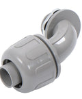 Hella Tough 1/2 Inch NPT 90 Degree RMC Conduit Connectors Bulk 60 Pack Steel Insert for electrical wiring.