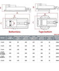 Dimensions and specifications of Top Shelf Heavy Duty Milling Vise With Flat Jaw Design Delivers Hella Tight Locking Power On Cnc Workbenches Available In 5 6 8 Inch Sizes.