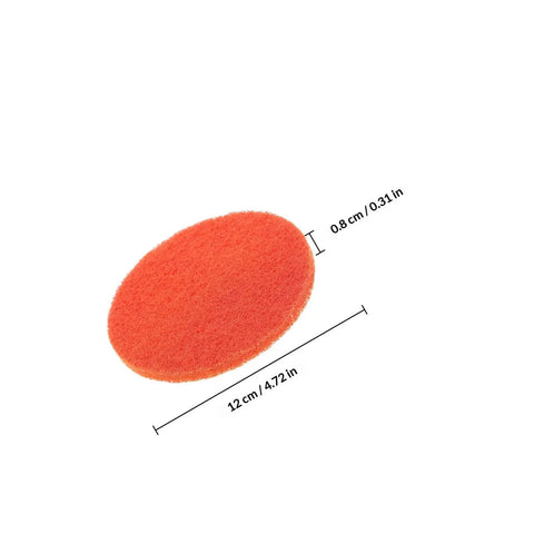 10 Pcs Orange Nylon Hook And Loop Electric Sanding Discs 2000 Grit, round disc measuring 12 cm, ideal for polishing and buffing.
