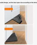 Heavy Duty Door Stopper With Spring Design keeping door ajar and fully open, metal door stop for home or office.