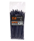 TR Industrial black 8-inch cable ties, 100-pack, multi-purpose, UV-resistant
