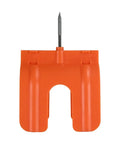 Rock Solid Plasterboard Electrical Box Locator Set in orange plastic with steel probe for precise outlet location in drywall.