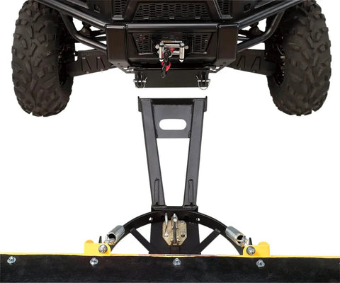 Off-road vehicle with attached plow; suitable for use with Transoil Expert 10W-40 Transmission Fluid For Road And Off-Road Motorcycles