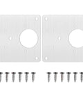 8 Piece Hinge Repair Plate Kit In Brushed Stainless Steel For Cabinets With Mounting Screws And Bracket Set Durable Cabinet Hinge Fixers