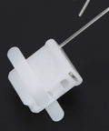 Wire Frame Braiding Machine Tension Guide For Yarn And Knitting Keeps Tension Stable And Snag Free Wire Stand Accessory close-up, white plastic and metal