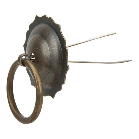 Antique Brass Cabinet Knob With U Shaped Needle Mounting Kit For Doors Drawers And Wardrobes With Old School Vibe Vintage Retro