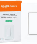 Smart Light Switch For Alexa Single Pole Works With Voice Control Schedule 2.4 GHz WiFi No Hub Needed Easy Installation White Finish
