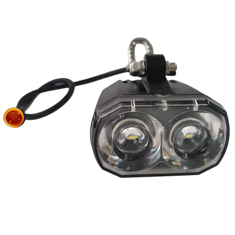 Ebike Front Light With 3 Pin Male Waterproof Connector For 24V 36V Ebikes And E Scooters Beefy High Power LED Bulb