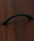 6 Pack Two And A Half Inch Hole Center Solid Arch Drawer Pulls Bow Curved Dresser Cabinet Handles Matte Black For Kitchen Cupboards And Furniture