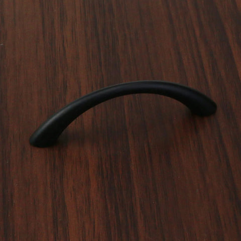 6 Pack Two And A Half Inch Hole Center Solid Arch Drawer Pulls Bow Curved Dresser Cabinet Handles Matte Black For Kitchen Cupboards And Furniture