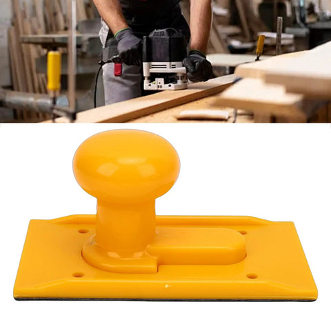 Heavy Duty Woodworking Push Block With Ergonomic Handle And Textured Grip ABS Plastic Go To Push Stick For Table Saws Planers And Routers Bright Yellow Safety Design