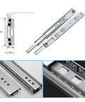 Close-up of Beefy 51mm Galvanized Steel Drawer Slide, Concealed Telescopic Rails, with industrial grade design for cabinets.