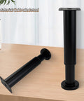 Hella Sturdy 4 Piece Heavy Duty Adjustable Furniture Legs For Wobbly Sofas And Beds 7 To 12 Inch Riser Extenders with black cold rolled steel design