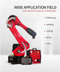 Pro Grade Rugged Robotic Welding Arm For Generator Shell Fabrication And Hella Stable Industrial Cnc Robot with control panel visible.