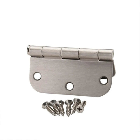 4 Inch Door Hinge With Five Eighths Radius Corner Satin Nickel Steel Hardware For Interior Doors Built Tough Smooth Swing Rust Resistant Finish
