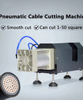 Heavy Duty Pneumatic Cable Cutter Machine designed for 1-50 sqmm wires with alloy construction and pneumatic operation.