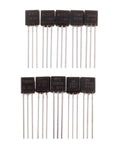 Power Transistors Assortment Kit 250 Pack Ten Values PNP And NPN General Purpose Transistors Set displayed in two rows