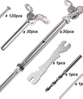 30 Pairs Steel Cable Railing Kit For One Eighth Inch Cable, Adjustable Angle Base With 180 Degree Freedom, Turnbuckle Expands
