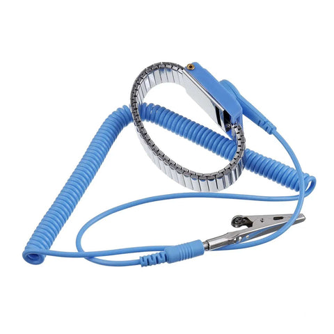 Reusable Corded Anti Static Wrist Strap With Alligator Clip For Fast Grounding And Dissipating Static Electricity In Sensitive Electronics Equipment Pro Grade Gear Adjustable Elastic Band Up To 160mm