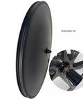 Ultralight Full Carbon Disc Wheel 700c Tubeless Road Bike Rear Wheel Matte Finish 28mm Wide 1050g Pro Grade Build showing hub detail