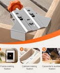 Pro Grade Stainless Steel Right Angle Clamp Set for Woodworking 90 Degree Corner Clamp in frame assembly