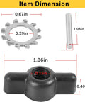 Dimensions of Six Pack MKP 10 Prop And Nut Kit B For Half Inch Prop Shafts Fits Four Inch Diameter Trolling Motors