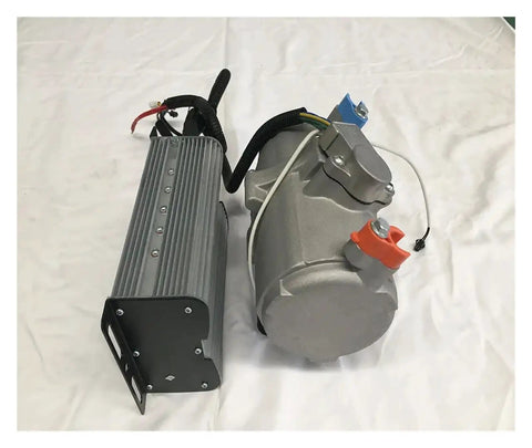 Slap On That Cool With This Direct Fit 12V Electric Air Conditioning Compressor For Cars Trucks And Motorhomes That Drops Scorching Cabin Temps In Short Order, showcasing a silver compressor unit and cooling component.