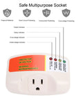 Rock Solid Voltage Surge Protector Plug Single Outlet with indicators for output, overvoltage, and undervoltage protection.