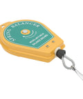 Yosoo Health Gear Spring Balancer 3-5KG retractable tool fixture holder with safety lock and wire rope, yellow design.