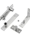 Concealed 90 Degree Pivot Shaft Hinge for Indoor Doors, ultra smooth rotation, stainless steel build, hidden hardware design, easy install.