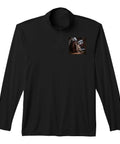Industrial Gear Abandoned Factory Machinery Performance Quarter Zip Top made from 100 percent polyester in black color.