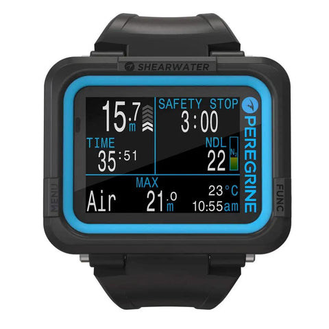 Peregrine Dive Computer With Two Button Interface State Aware Menu 316 Stainless Steel Buttons And Up To 30 Hour Battery On Medium Brightness