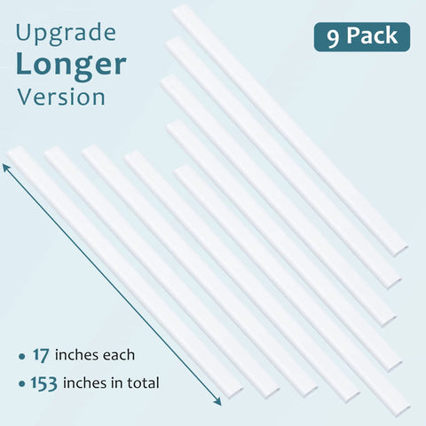 Ultimate Cord Concealer Kit For Wall Mounted TV Cables 9 Pack 17 Inch Each 153 Inch Total White Paintable Wire Covers