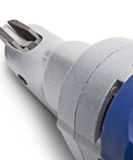 Close-up of Heavy Duty Electric Metal Cutting Shears With Rotating Jaws Variable Speed 0 To 2500 Rpm cutting head.