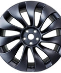 Slick Reconditioned Factory OEM 21X9.5 Front Grey Aluminum Alloy Wheel Fits 2020 2023 Tesla Model Y R21 Tires Top View