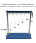 Forced Vibration And Resonance Demonstrator For Physics Lab Kit illustrating pendulum movement with spherical steel balls.