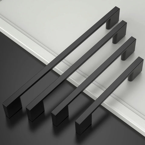 10 Pack Matte Black Cabinet Pulls 5 Inch 128mm Hole Centers Kitchen Cabinet Handles For Cabinets Cupboard Drawers Hardware ZH0060
