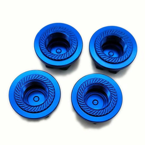 Blue aluminum wheel nuts for Traxxas X-Maxx, 17mm, 4-pack
