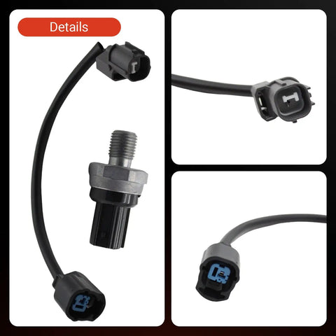 Knock Sensor Harness Kit 30531-P8F-A00 Easy Plug and Play Replacement for Honda Odyssey 1999 to 2010, Acura MDX TL RL CL, Accord 2003 to 2008, and Saturn Vue 2004 to 2008. Black wiring harness and knock sensor