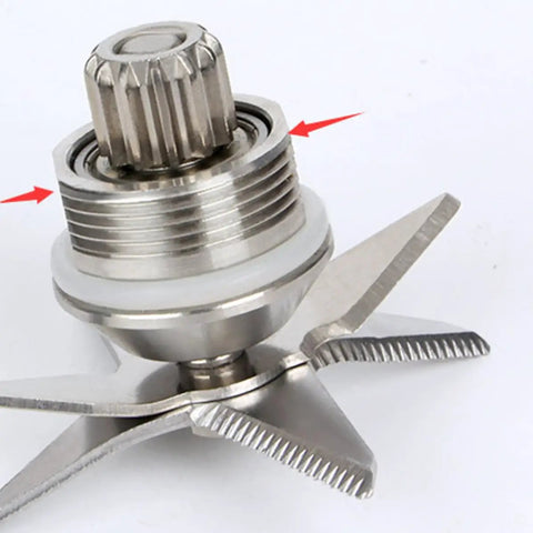 Soy Milk Maker Bearing and Stainless Steel Blade Assembly Compact Pulley Replacement Part for Kitchen Spare Parts Safe Durable Components for DIY Soy Milk Maker Replacement and Maintenance, stainless steel