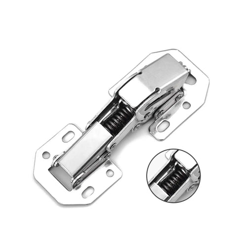 10 Pack No-Drill Door Spring Soft Close Hinges For Cabinets And Furniture, Hydraulic Soft Closer Hinges With Screws, 4 Inch, Cold Rolled Steel