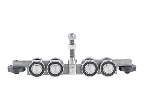 Sliding Gate Trolley Truck Assembly With Four Bearings And Eight Steel Wheels For Heavy Doors High Duty Load Bearing Smooth Quiet Operation