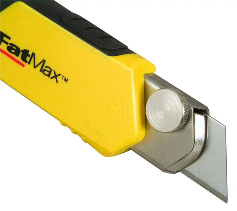 Close-up of FatMax Snap Off Knife Durable Utility Knife Built For The Shop Home And Field Use With A Beefy Build And Easy Blade Change