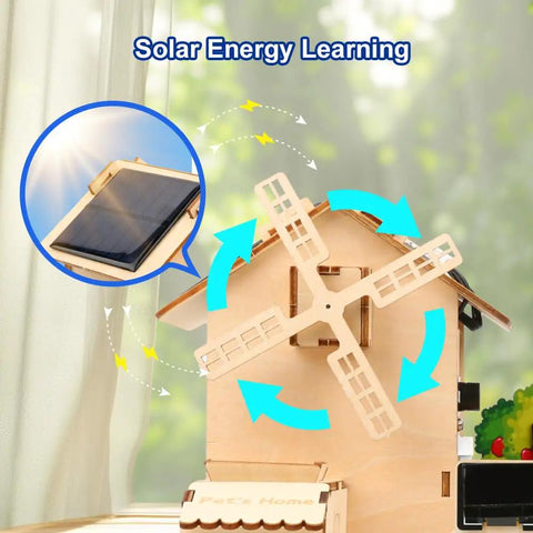 ESP32 IoT Smart Farm Kit for Arduino Scratch App Controlled STEM Coding Kit with Sensor Pack Hands On Wood House Building Toy Educational STEM Kit for Kids 12 Plus Learn Smart Agriculture and Home Automation solar windmill