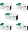 No Sweat 5 Pack DC Keystone Jack With 12 Volt Screw Terminal And 5.5Mm X 2.1Mm Connector for wall plate snap-in modules.