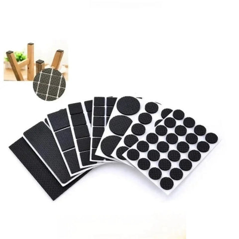 2 Piece Chair Leg Pads Floor Protectors for Furniture Legs Round Bottom Anti Slip Rubber Feet with black round pads visible