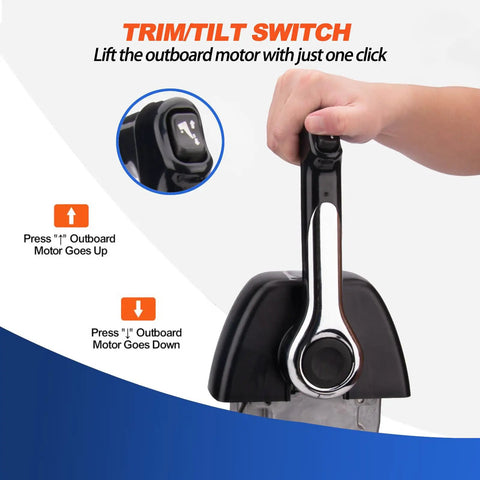 Trim/tilt switch on Beefed Up Outboard Engine Remote Control Box For Marine Binnacle Top Console Mount